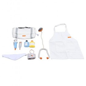 CCYLEZ Kit de jeu de médecin, jeu de rôle de médecin, peluche douce, favorise la relation, thermomètre, coins ronds avec sac 