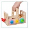 GuoQiao Boîte à outils en bois pour enfants Outil de réparation du cerveau Développement Charpentier Jeu de simulation Ensemb