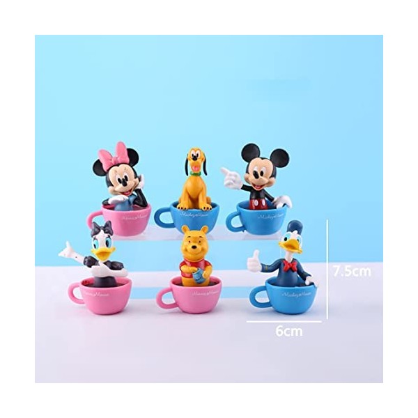 Lemotoy Mickey Gâteau Topper Mini Figurines Set, Mini Figurines Ensemble fête, Mickey Mini figurines ensemblepour, Comprendre