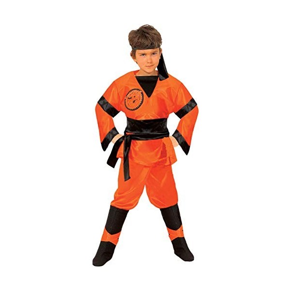 Ciao Dragon Ninja Orange Costume Enfant Taille 5-7 Ans , Orange/Noir