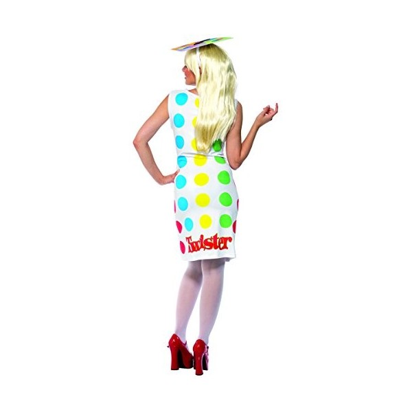 Smiffys Licenciado oficialmente Costume Twister Ladies, Multicolore, avec robe et chapeau