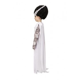 Smiffys 51617L Costume de monstres de la mariée de Frankenstein sous licence officielle pour fille, blanc, taille L 10-12 ans