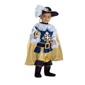 Ciao Moschettiere Costume Baby, Blu/Oro, 3-4 Anni Fille