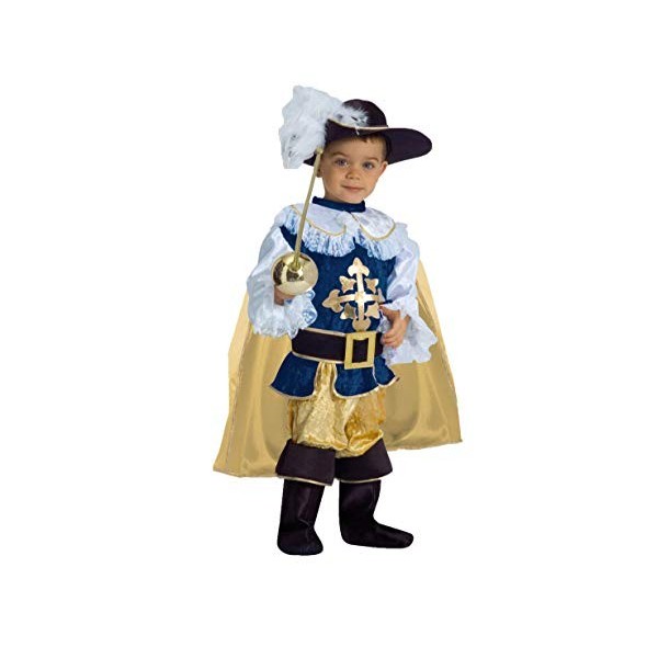 Ciao Moschettiere Costume Baby, Blu/Oro, 3-4 Anni Fille