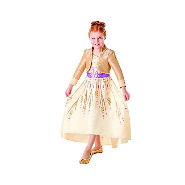 Rubies Disney Frozen 2 Robe Prologue Anna Deluxe Costume pour enfant Taille S 3-4 ans