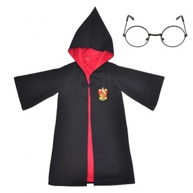 CosplayStudio Gryffondor Costume pour enfant pour les petits fans de Potter | Manteau & lunettes | Taille : 110