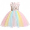 CinheyU Déguisement de licorne Princesse Anniversaire Pageant Tulle Robe Halloween Cosplay Noël Carnaval Déguisement avec ban