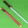 Épée en Bois Katana,Épée De Cosplay Anime,Épée De Samouraï Épée Roronoa Zoro avec Fourreau,Convient Aux Amateurs DAnime Et A