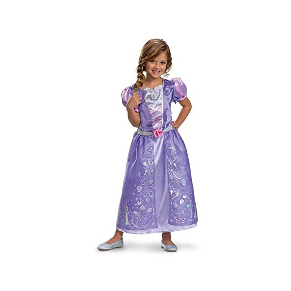 Déguisement Raiponce Classique - 100ème Anniversaire Disney - Fille - 7/8 ans 122 à 128 cm 