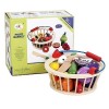 Miaelle Jouet de cuisine mignon fruits légumes avec panier de rangement, kit de découpe jouet de cuisine jeu de rôle