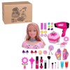 Fabroz Pretend Play Kit de maquillage pour cheveux pour filles, jeu de salon de jeu, figurine demi-action avec sèche-cheveux,
