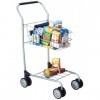 Bayer Design Design-75000AA 75000AA Chariot de Courses Enfant Jouet supermarché, avec siège Rabattable et Accessoires, Argent