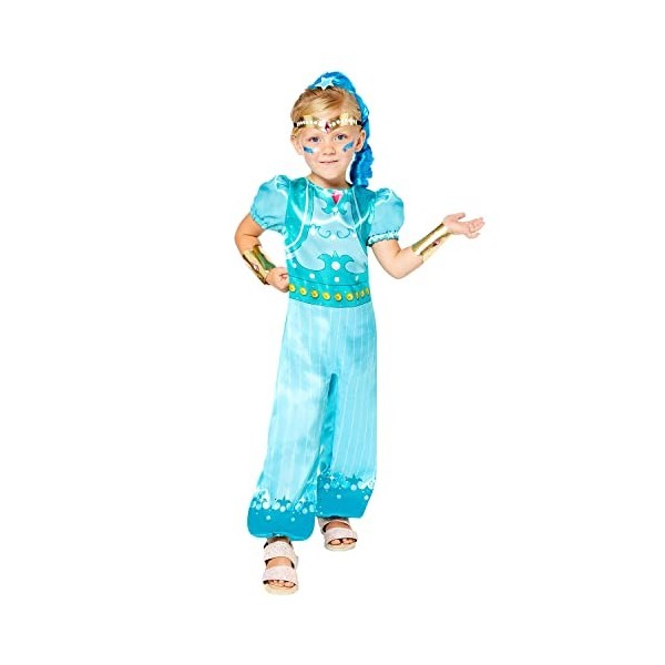 amscan 9909184 Costume officiel Shimmer and Shine pour fille 6-8 ans Bleu