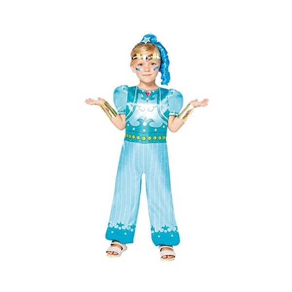 amscan 9909184 Costume officiel Shimmer and Shine pour fille 6-8 ans Bleu