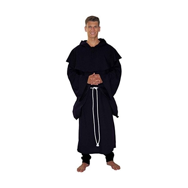 Maylynn 14109 - Costume médiéval de moine, noir - 3 pièces - M/L