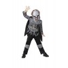 Smiffys 56428S Costume de chevalier squelette de luxe pour garçon, argent et noir, S 4-6 ans
