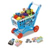 RedCrab Chariot de Courses Enfant, Ensemble de Jeu de Chariot de Courses Comprenant 64 Pièces Produits Dépicerie, Goûter, Fr