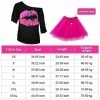 Kit Déguisement Année 80 Accessoire Femme, T-Shirt, Tutu, Sac Banane, Bandeau, Boucle dOreille, Collier, Gants Résille, Vête