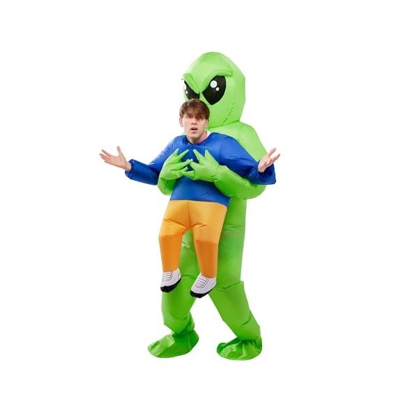 Spooktacular Creations Costume dAlien pour adulte, costume gonflable denlèvement, costume gonflable dAlien pour les fêtes 