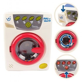 deAO Ma Première Machine à Laver Électrique pour Enfants avec Sons et Fonctions Réalistes Jouets Éducatifs pour Tout-Petits