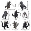 Nesloonp 8 pièces Dinosaure Figurine Poupée, Roi des Monstres Collection de Figurines pour Décoration de Voiture Home Deco Co