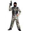 Ciao Militare Desert Attack Costume Bambino, Camouflage, 5-7 Ans Fille