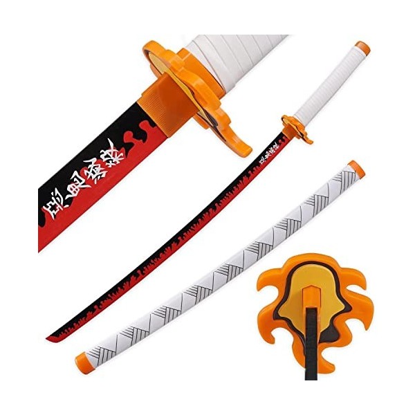 kljhld Épée Cosplay en Bambou Anime épée, épée Katana Demon Slayer Tsuyuri Kanawo Katana épée 103 cm/40 Pouces