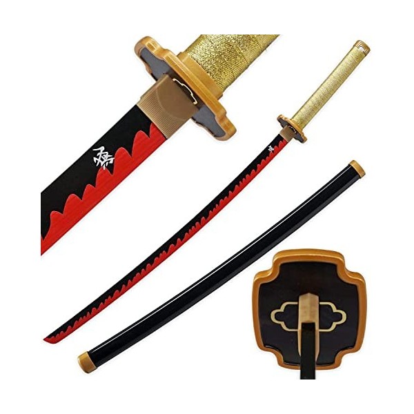 kljhld Épée Cosplay en Bambou Anime épée, épée Katana Demon Slayer Tsuyuri Kanawo Katana épée 103 cm/40 Pouces