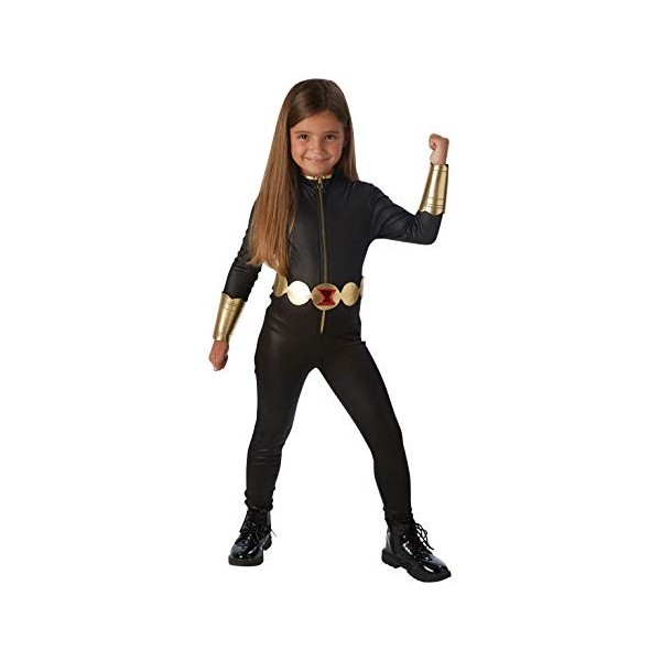Rubies Déguisement officiel Marvel Avengers Black Widow pour fille, taille L, âge 7-8 ans, hauteur 128 cm