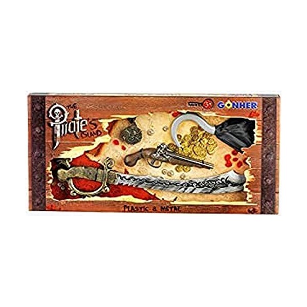 Gonher - 441/0 - Jouer kit - The Pirate´s Island Deluxe - Noir