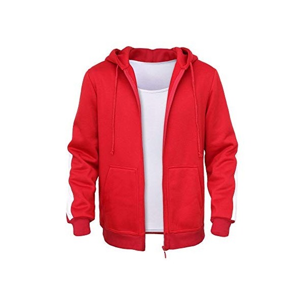 HEROMEN Coco Miguel Hoodie,Plus Velours Rembourré Cosplay Costume Adulte/Enfants,Red Thick -130cm