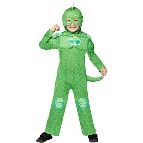  9908866 Child Boys Gekko PJ Masks GID Muscle Suit Costume 3-4yr 