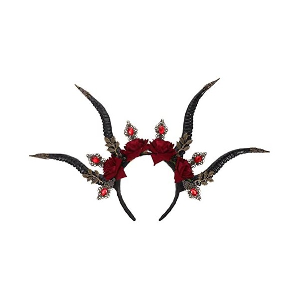 Bandeau Cornes De Démon/diable Pour Halloween – Cornes De Mouton Style Gothique, Taille Unique, Pour Costume, Cosplay, Fête