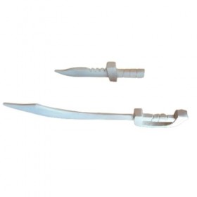 Générique Lot de 2 Jouets en Bois Massif artisanaux pour Jeux denfants- Pack Pirate: Sabre et Poignard