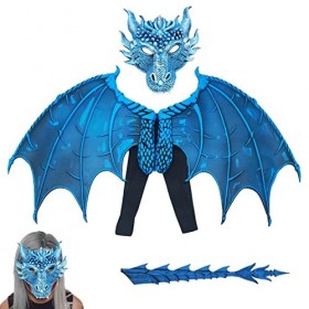 Gidenfly Dragon dhalloween,Costume dailes Diable dhalloween,Dragon pour Enfants garçons Filles,Ailes Cosplay Dragon démon,