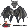 Gidenfly Dragon dhalloween,Costume dailes Diable dhalloween,Dragon pour Enfants garçons Filles,Ailes Cosplay Dragon démon,