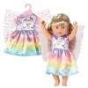 BABY born Fantasy Fairy Outfit 43cm - Licorne, arc-en-ciel et ailes de fée - Pour les petites mains, le jeu créatif favorise 