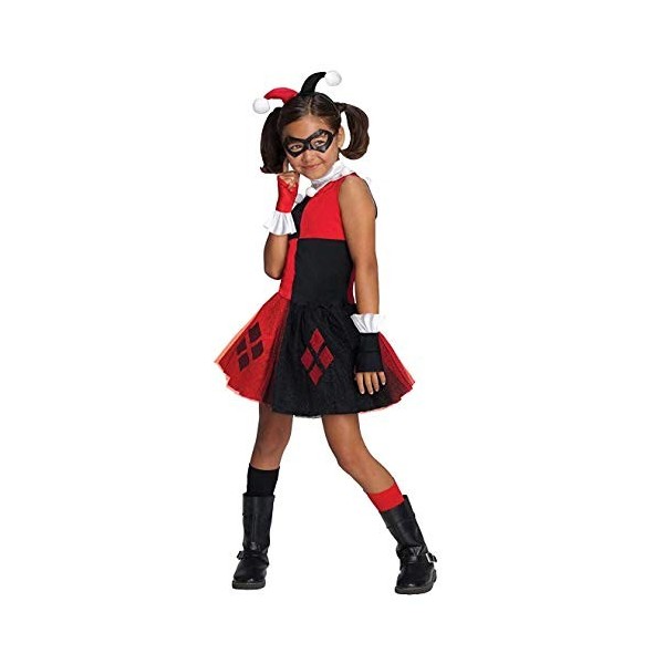 Rubies Costume officiel DC Villain Harley Quinn pour enfant Tutu Taille M 5-7 ans