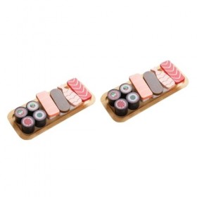SAFIGLE 2 Ensembles en Bois Simulé Sushi Jouet Puzzle Jouets Enfants Jouets Éducatifs Sushi Jeu Ensemble Modèle De Sushi en B