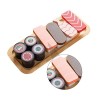 SAFIGLE 2 Ensembles en Bois Simulé Sushi Jouet Puzzle Jouets Enfants Jouets Éducatifs Sushi Jeu Ensemble Modèle De Sushi en B