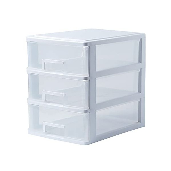 MIVIDE 4pcs Boîtes à tiroirs empilables, 20 x 20 x 8cm Boîte de