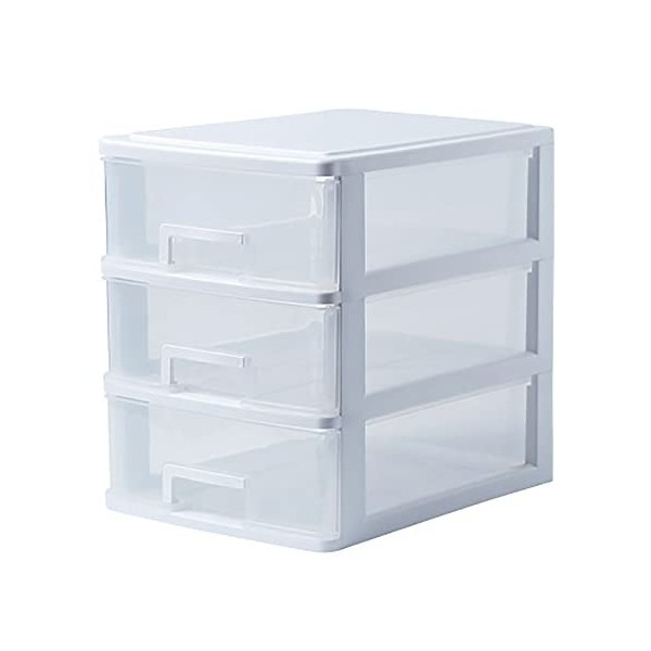 JTBDWOSK Boîte à tiroirs, Acrylique de Haute qualité, boîte de Rangement à Trois Compartiments, système de Rangement fermé au