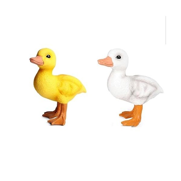 SWZY 2 pcs Mini Figurines de Canard,Décoration Gâteau Duck,Duck Ornement,Figurines de Jardin Décoration,Figurines de Petits p