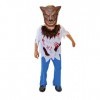 Amscan- Costume de Loup-Garou garçon-Âge 9-11 Ans-1 pièce Werewolf Déguisement, 10235390, Blanc