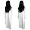 BODAHL Costume Effrayant fantôme ser de 2 Robe de mariée fantôme Costume de Zombie Blanc Fournitures de fête dhalloween Robe