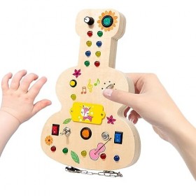 Perfeclan Lumières Interrupteur Busy Board Jouet Montessori Motricité de Base Jeu de Cognition Jeu de Jeu Intérieur Panneau d