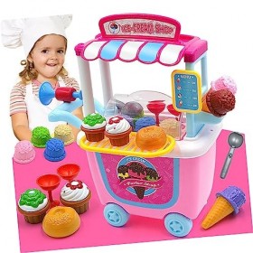 Toyvian Chariot Wagoner Poussette pour Enfants Jouets pour Enfants Garçons Trousse De Maquillage Chariot danniversaire Porti