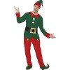 Smiffys Costume delfe, Rouge et vert, avec haut, pantalon, bonnet et ceinture