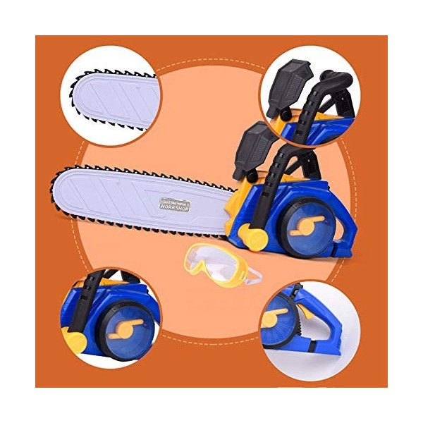 Oikabio Tronçonneuse électrique Simulation de tronçonneuse pour enfants Machine pour enfants