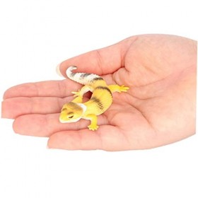 Totority 2Pcs Simulation Gecko Animaux Miniature Sculpture Décoration Bureau Jouets Jardin Lézard Statue Faux Reptile Bureau 